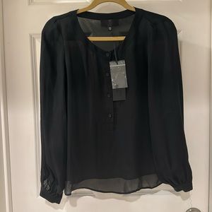 Milo Lotan sheer Kelly Top in black XS, NWT